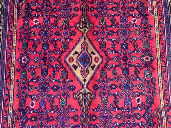 6.10x10.0 Ft Red Vintage Afghan Handmade Wool Rug - Image 6