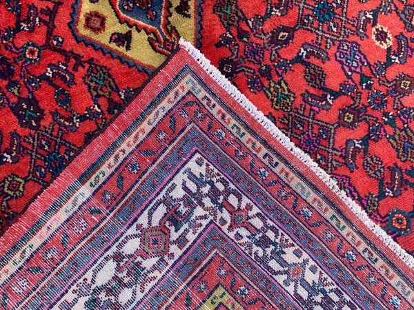 6.10x10.0 Ft Red Vintage Afghan Handmade Wool Rug - Image 10