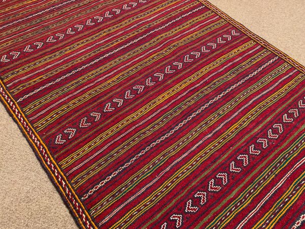 Handmade Green Kazak Rug - 9.8x2.8 ft, 100% Wool Runner - Image 4