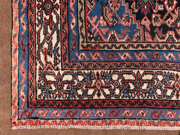 Vintage Afghan Prayer Rug, 2.8x4.0 Ft, Handwoven Wool, Orange - Image 6