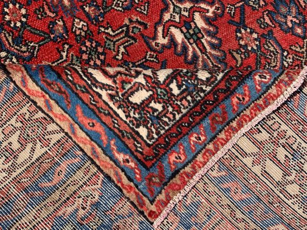 Vintage Afghan Prayer Rug, 2.8x4.0 Ft, Handwoven Wool, Orange - Image 8