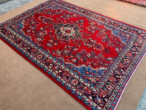 Vintage Black Handwoven Wool Rug close-up of geometric pattern