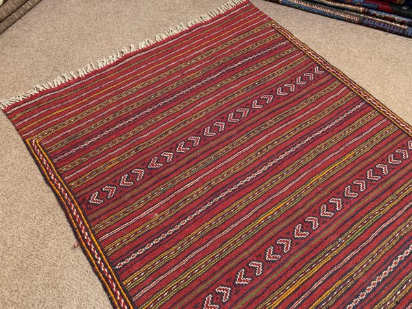 Handmade Green Kazak Rug - 9.8x2.8 ft, 100% Wool Runner - Image 3