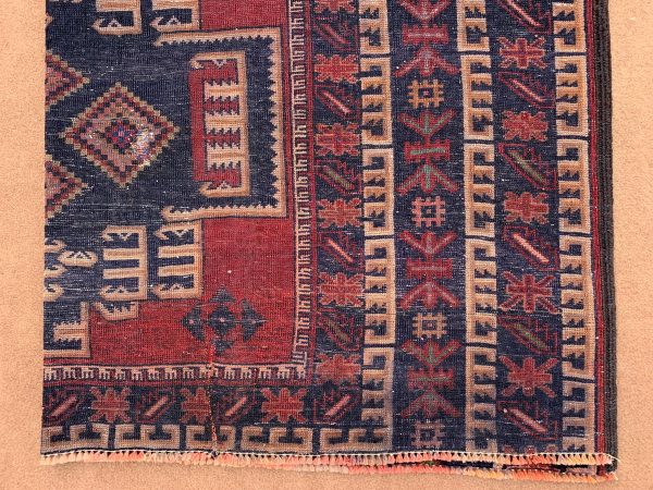 Handmade Afghan Prayer Rug Beige 2.6x4.1 Ft Wool - Image 6